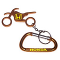 Motorbike Shape Bottle Opener with Key Chain & Carabiner